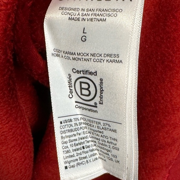 ATHLETA Cozy Karma Mock Neck Dress red L - Picture 5 of 6